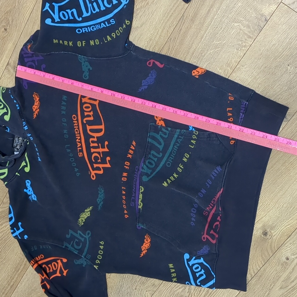 Von Dutch Charcoal Hoodie unisex size Large - Picture 5 of 7